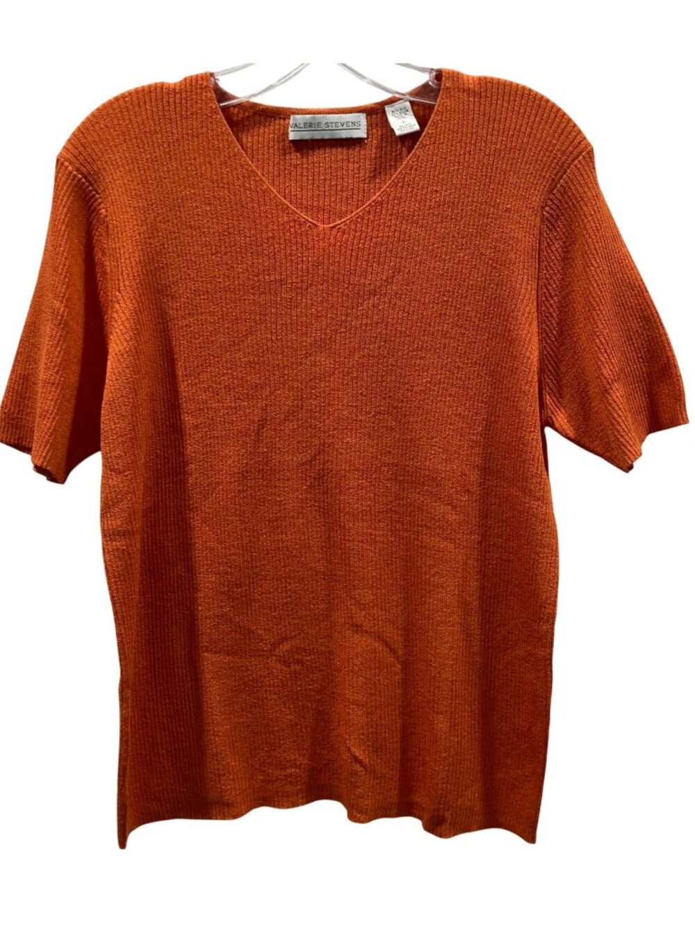 Vintage Y2K Valerie Stevens Silk Blend Sweater L Orange Layers Colorful Dopamine